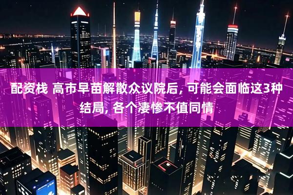 配资栈 高市早苗解散众议院后, 可能会面临这3种结局, 各个凄惨不值同情