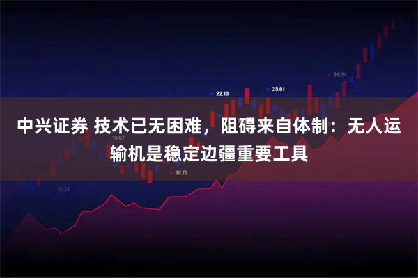 中兴证券 技术已无困难，阻碍来自体制：无人运输机是稳定边疆重要工具